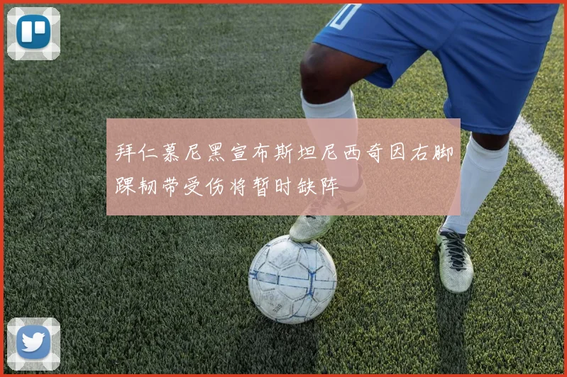 拜仁慕尼黑宣布斯坦尼西奇因右脚踝韧带受伤将暂时缺阵